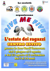 Manifesto Centro Estivo Give Me Five 2016