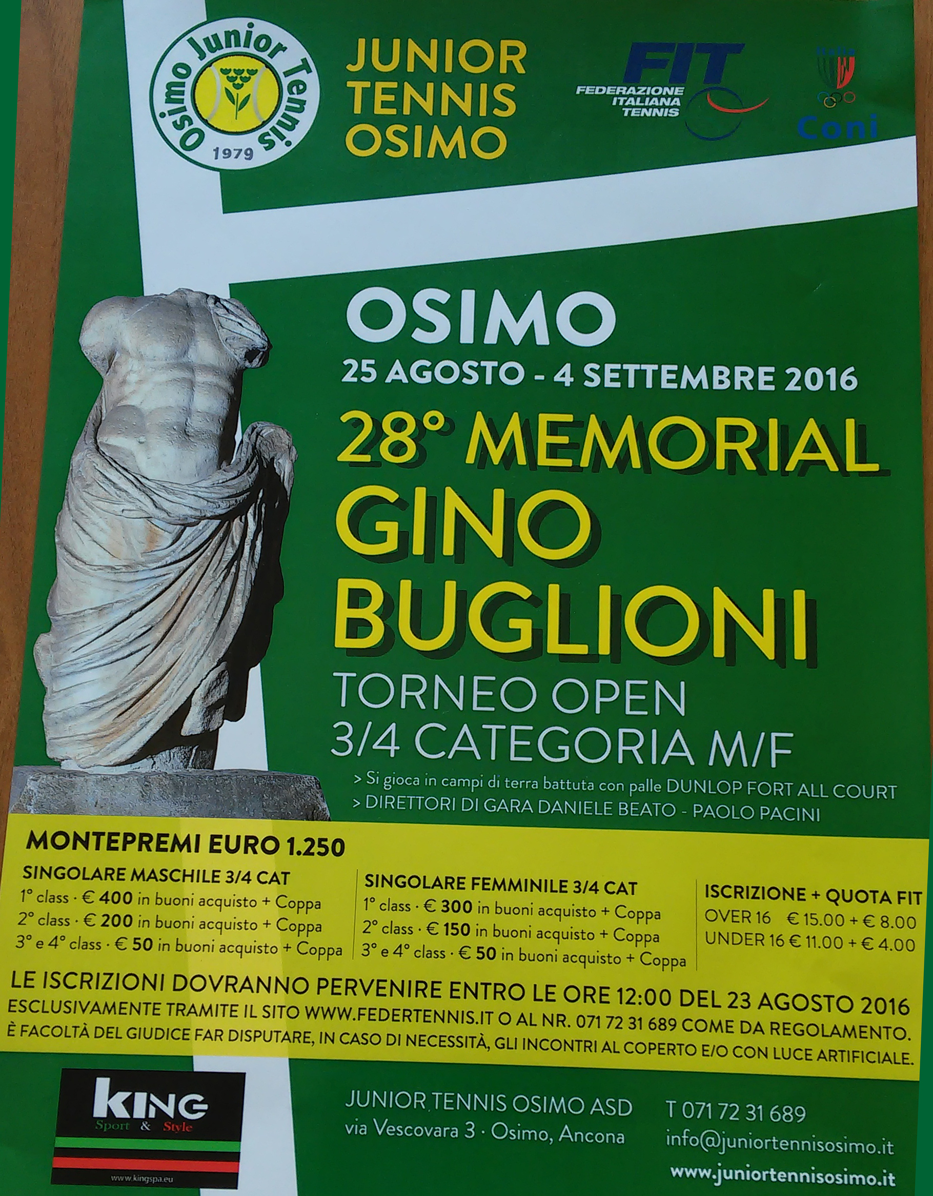 Locandina 28° Memorial Buglioni